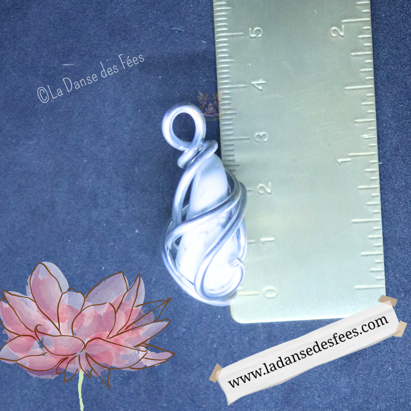 Pendentif d’Howlite