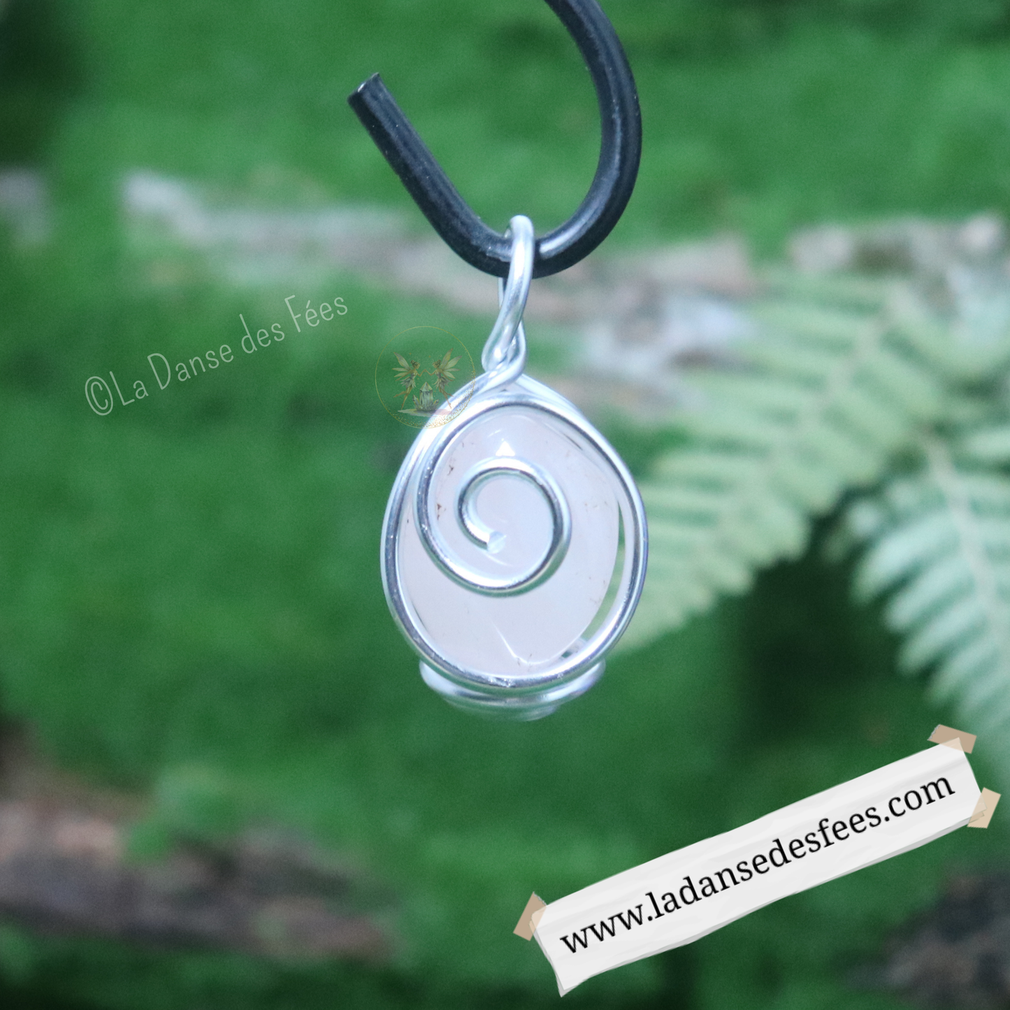 Pendentif de Quartz Rose