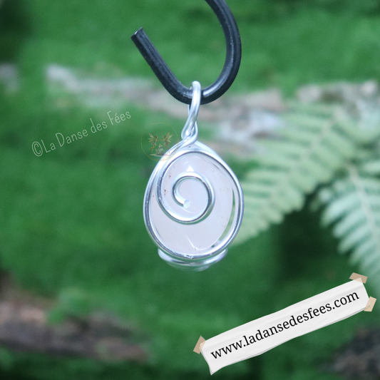 Pendentif de Quartz Rose