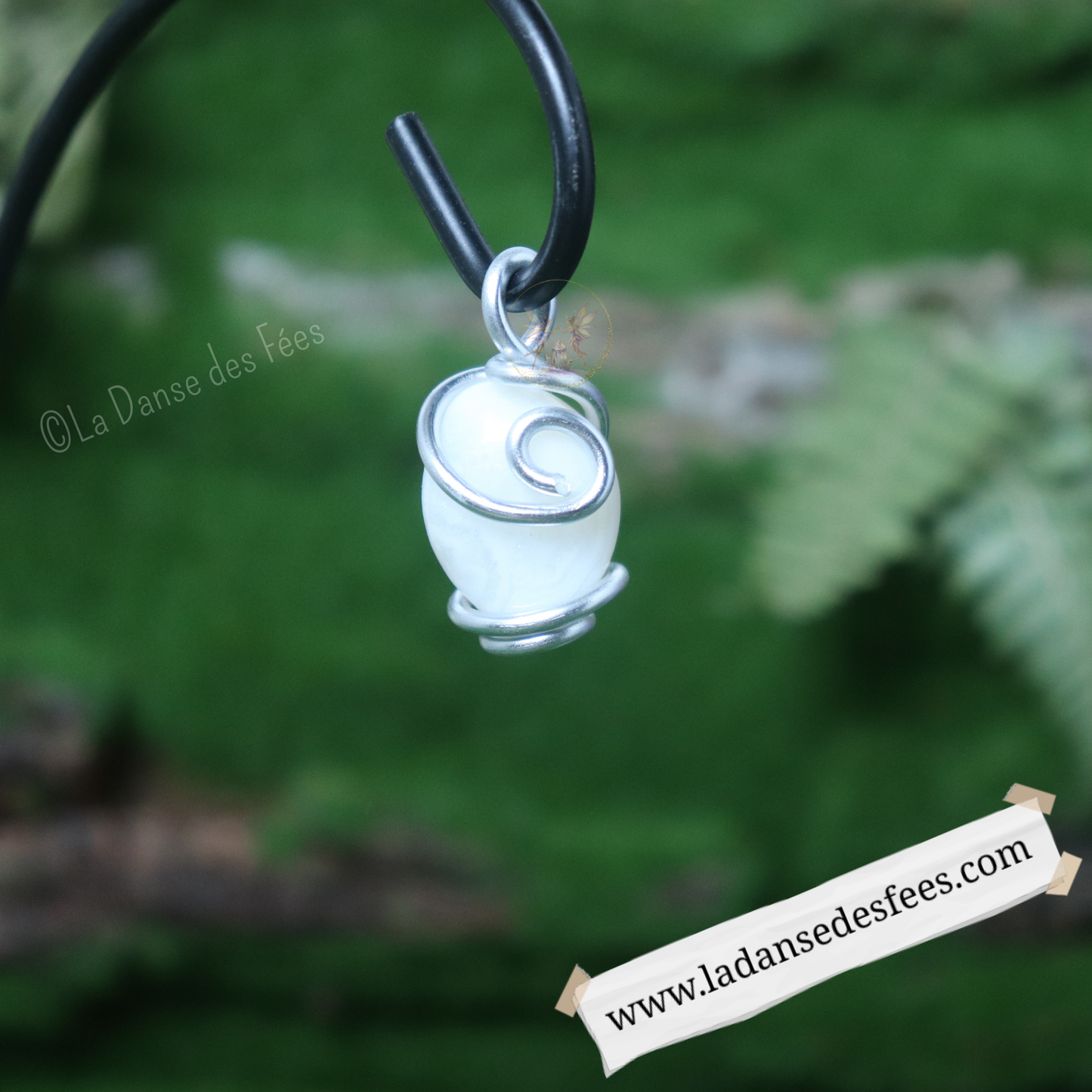 Pendentif d’Agate Blanche
