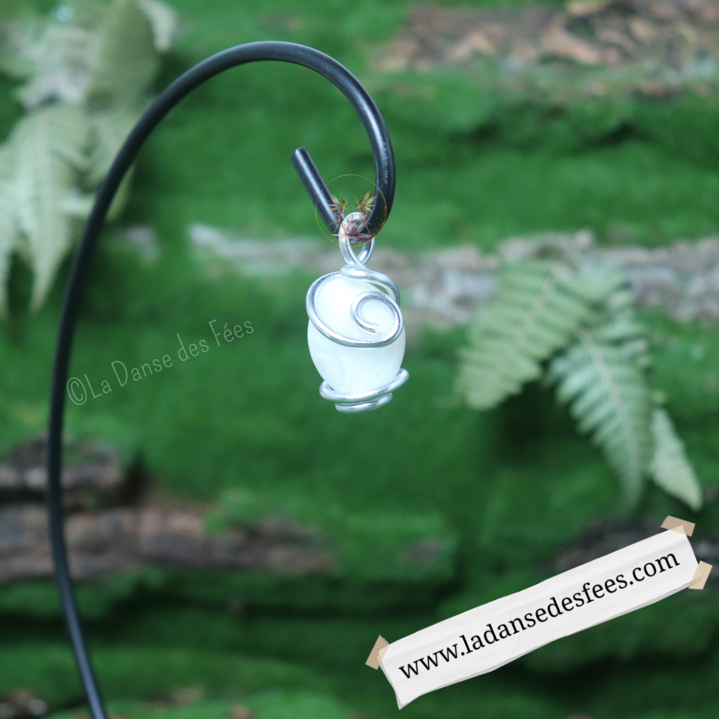 Pendentif d’Agate Blanche