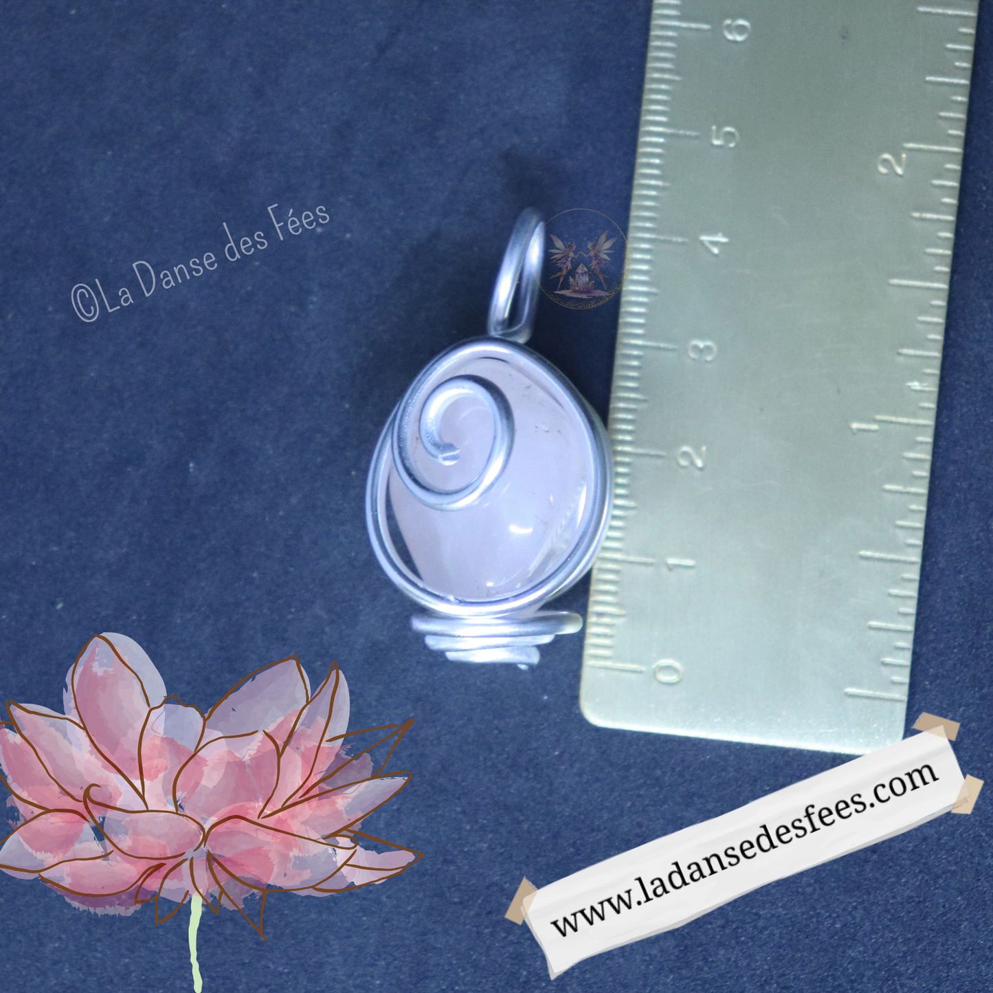 Pendentif de Quartz Rose