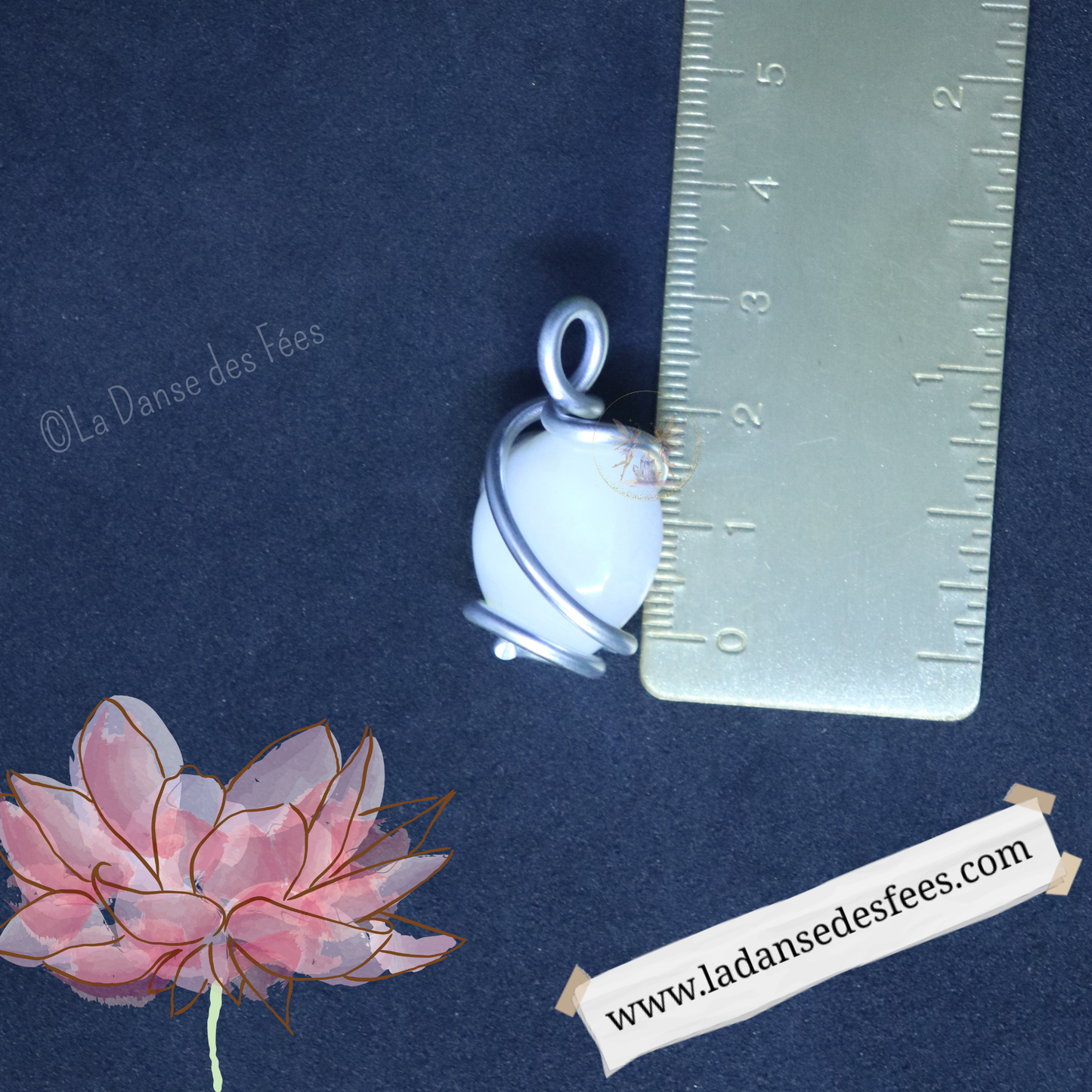 Pendentif d’Agate Blanche