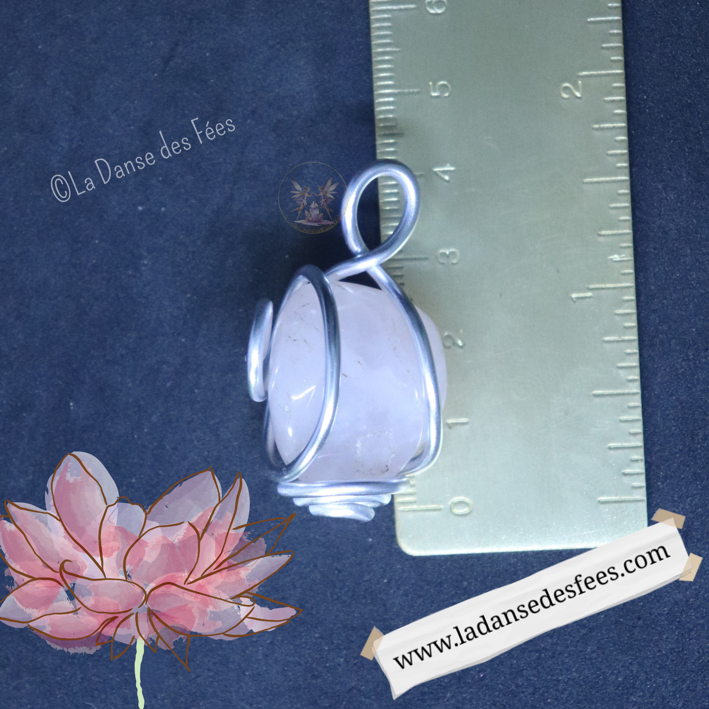 Pendentif de Quartz Rose
