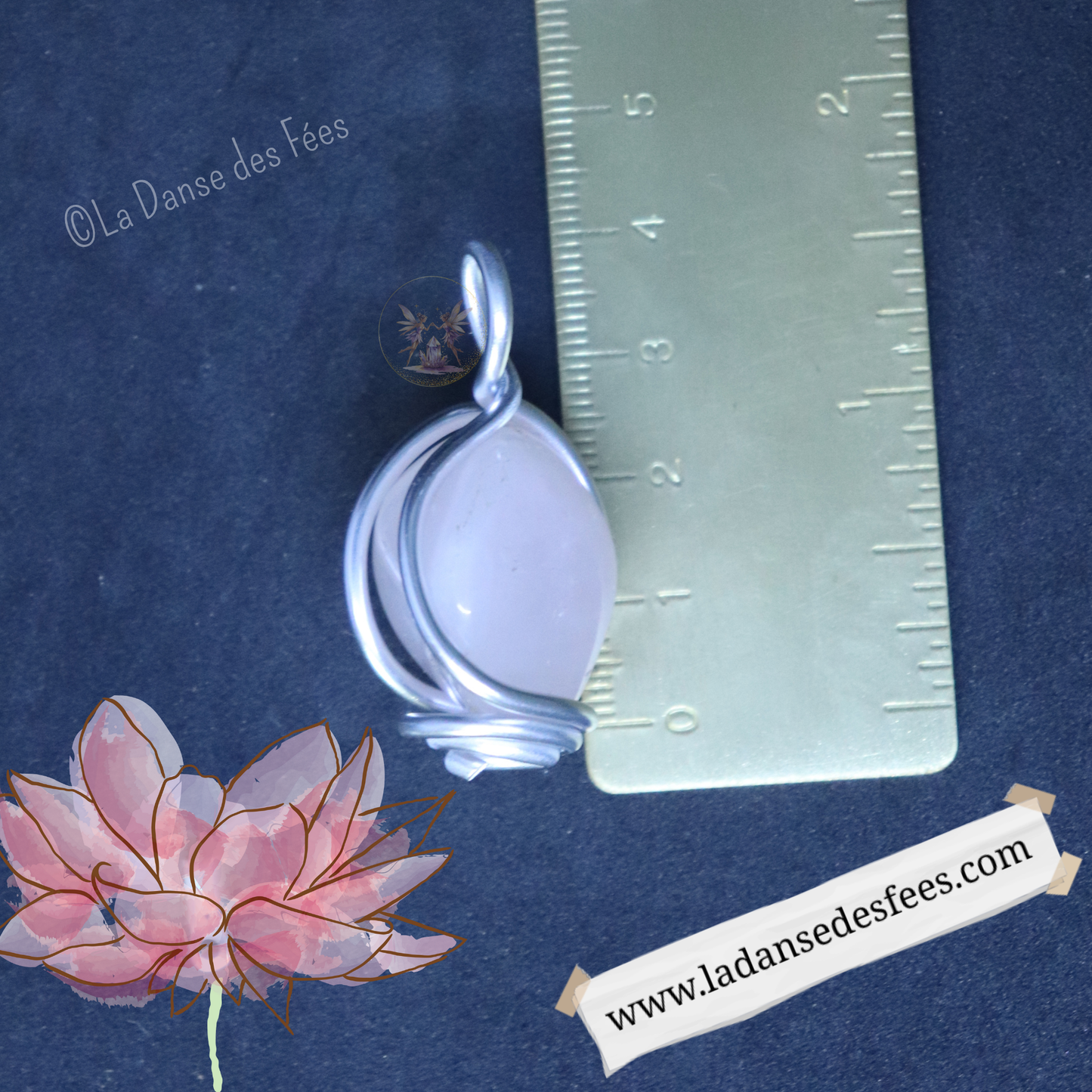 Pendentif de Quartz Rose