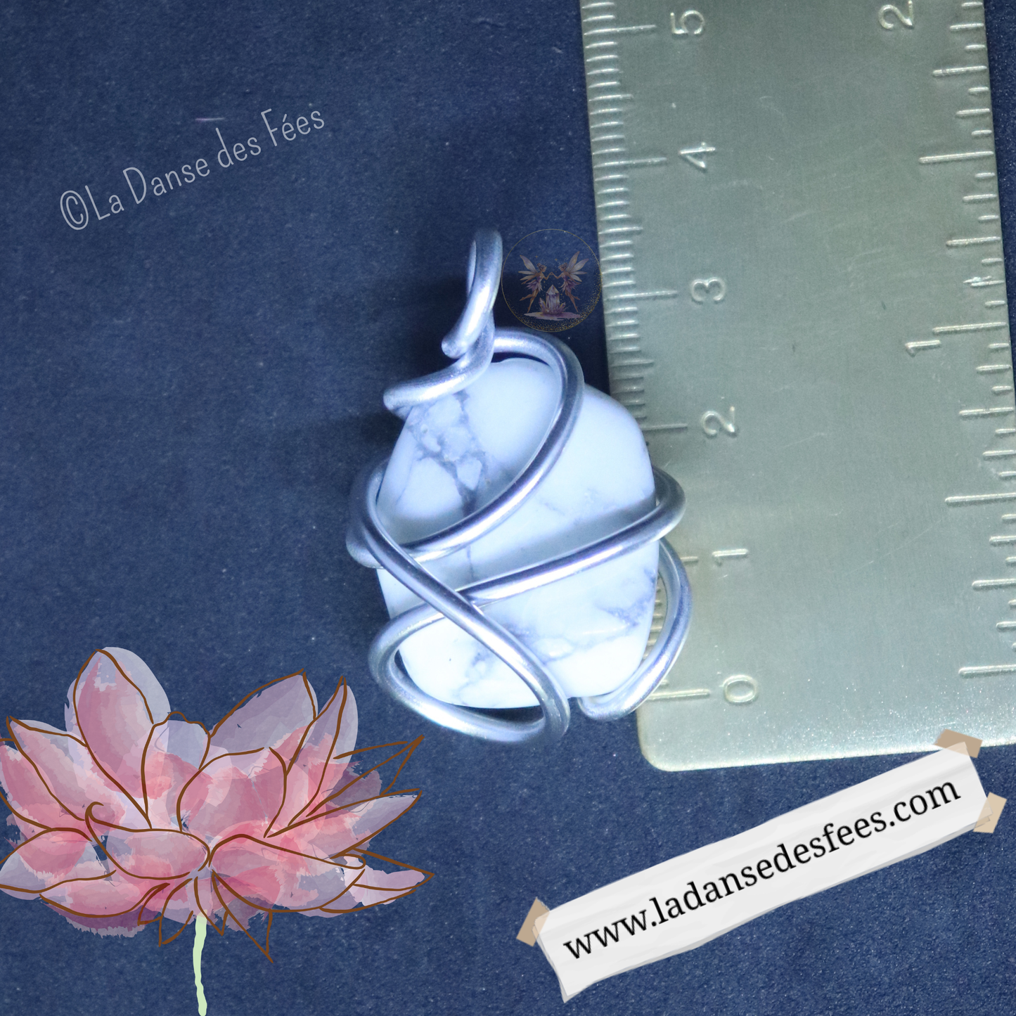 Pendentif d’Howlite